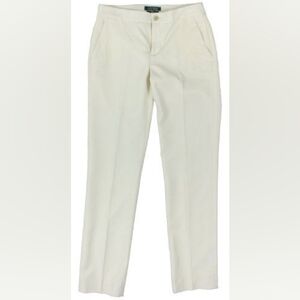 Size 12 Lauren Ralph Lauren Edita Slim Dress Pants Cream